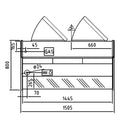 Table réfrigérée Vaiotec TOPLINE 150 - façade droite vitrée "verte"