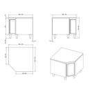 Vaiotec TOPLINE corner work cabinet 1000 / hinged door W:1000