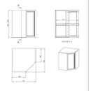 Vaiotec TOPLINE corner wall cabinet 700 / hinged door W:700
