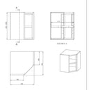 Vaiotec TOPLINE corner wall cabinet 700 / open W:700