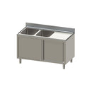 Vaiotec TOPLINE sink cabinet 600 / 2 bowls left with sliding doors W:1600