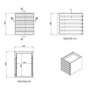 Vaiotec drawer unit 6x pizza containers for work table 700 / W:500