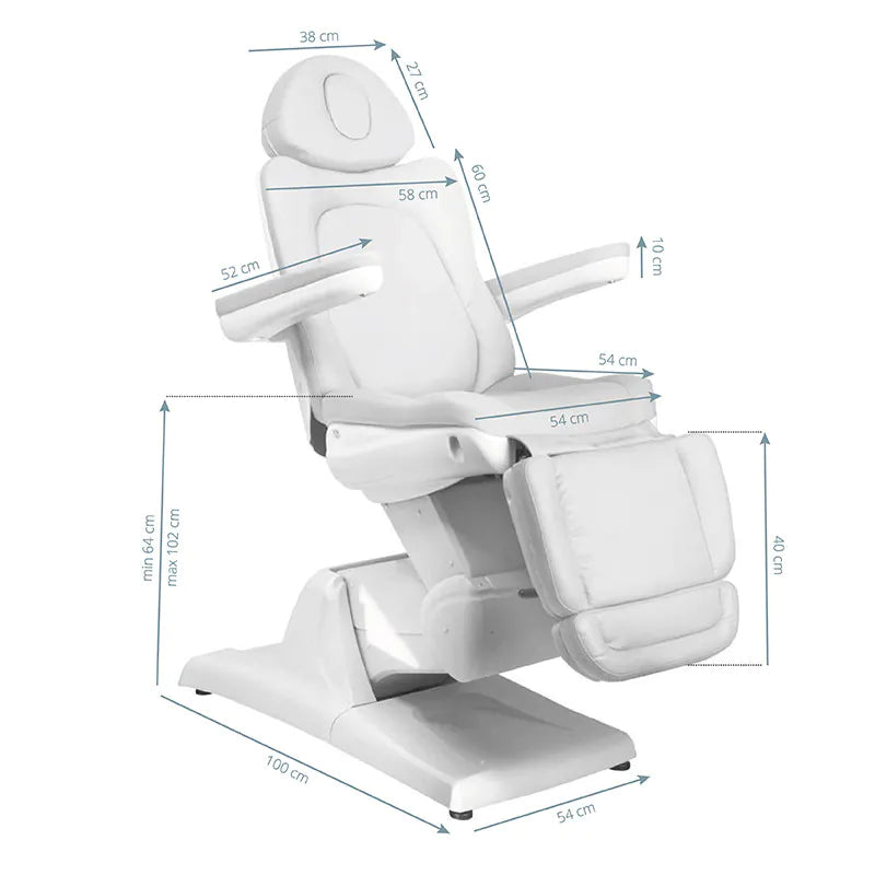 ACTIVESHOP Elektrische kosmetikliege azzurro 870 3 motoren weiss