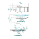 ACTIVESHOP Elektrische kosmetikliege azzurro 708a 4 motoren weiss