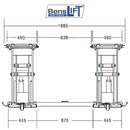 Benslift Scherenhebebühne - 3000 kg - 1m Hubhöhe