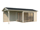 Palmako Gartenhaus Amanda 11,2+7,8 m² Slide aus Holz, 44 mm