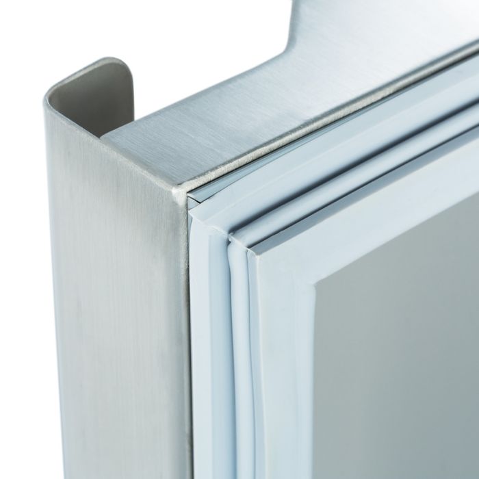 MAXIMA Fischkühlschrank - 600 l - 7 Behälter (60 x 40 cm) - auf Rädern - Rostfreier Stahl