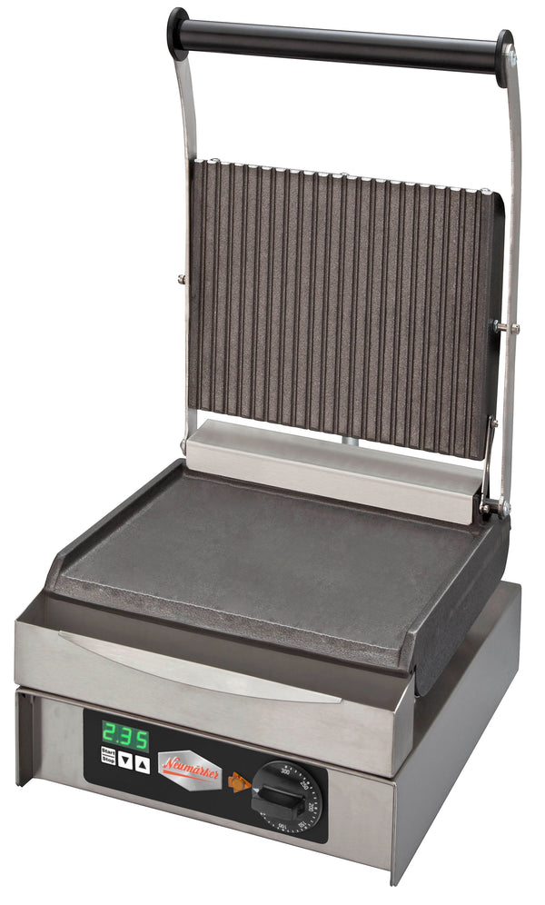 Neumärker Kontaktgrill Panini Master | oben geriffelt + unten glatt | mit Digitaltimer