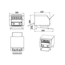 Vaiotec EASYLINE electric conveyor toaster, approx. 300-350 pieces per hour, 2.05 kW
