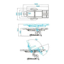 ACTIVESHOP Elektrische kosmetikliege azzurro 708as pedi 3 motoren grau