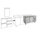 Vaiotec EASYLINE refrigerated counters 700 / - Monoblock, 2-4 doors, upstand, drawers freely configurable