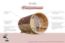 Karibu "Fasssauna asymmetrisch 3" 4 Personen ohne Ofen