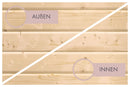 Karibu "Fasssauna asymmetrisch 3" 4 Personen ohne Ofen