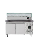 Vaiotec EASYLINE pizza cooling table 800 / 2-door "grey" including cooling top GN1/3