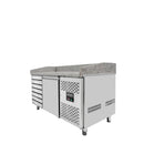 Vaiotec EASYLINE pizza cooling table 800 / 1 door &amp; 7 drawers "grey" including cooling top GN1/3