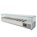 Vaiotec EASYLINE pizza cooling table 800 / 2 doors &amp; 7 drawers "grey" including cooling top GN1/3