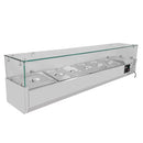 Vaiotec EASYLINE pizza cooling table 800 / 1 door &amp; 7 drawers "black" including cooling top GN1/3