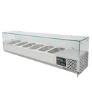 Vaiotec EASYLINE pizza cooling table 800 / 1 door &amp; 7 drawers "black" including cooling top GN1/3