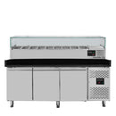 Vaiotec EASYLINE pizza cooling table 800 / 3-door "black" including cooling top GN1/3