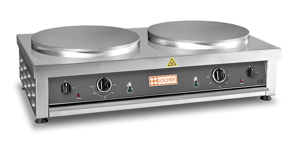 Locher Elektro-Doppel-Crêpes-Backgerät LCR40/2