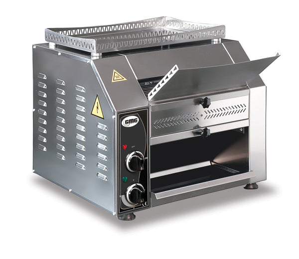 Locher Durchlauftoaster mit Kettenband für Burgerbrötchen