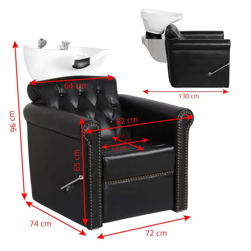 ACTIVESHOP Gabbiano friseur-waschbecken berlin lux schwarz