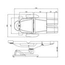 ACTIVESHOP Elektrische kosmetikliege azzurro 869as pedi drehbar 5 motoren grau