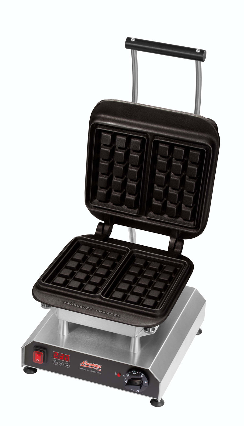 Neumärker Waffeleisen Thermocook® inkl. Brüsseler Waffel Wechselplatten (Gusseisen antihaftbeschichtet)
