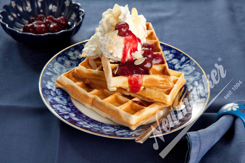 Neumärker Waffeleisen Thermocook® inkl. Brüsseler Waffel Wechselplatten (Gusseisen antihaftbeschichtet)