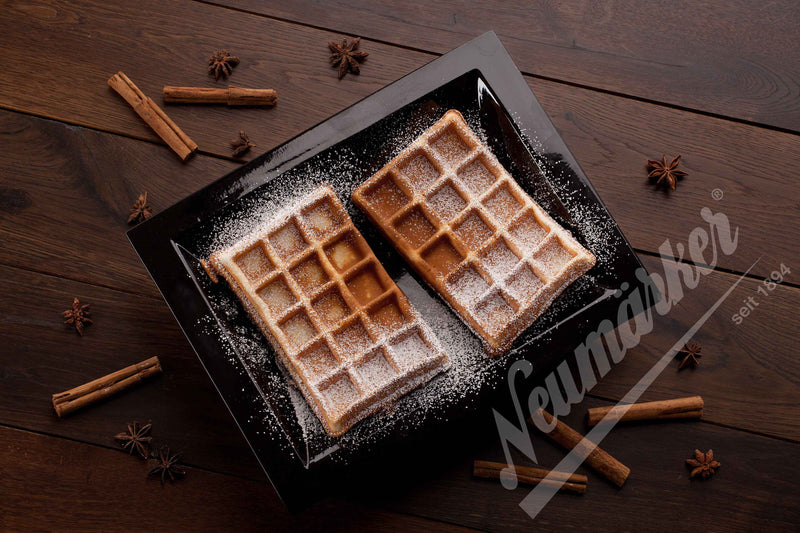 Neumärker Waffeleisen Thermocook® inkl. Brüsseler Waffel Wechselplatten (Gusseisen antihaftbeschichtet)