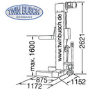 Twinbusch LKW Hebebühne Radgreifanlage 4 Stck - 30 t