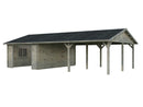 Palmako Garage Roger 19,0+33,2 m² kit aus Holz, 44 mm