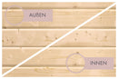 Karibu Gartensauna "Saunahaus Hytti 6" mit Vorraum 5 Personen Natur ohne Ofen