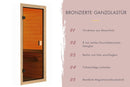Karibu Gartensauna "Saunahaus Hytti 6" mit Vorraum 5 Personen Natur ohne Ofen