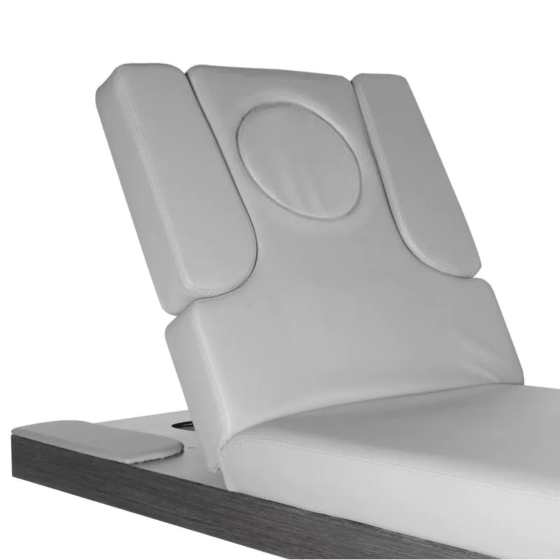 ACTIVESHOP Spa-kosmetikliege azzurro wood 815b grey mit beleuchtung beheizbar