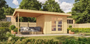 Weka Gartenhaus Marlo 126, 590x241, Naturbelassen