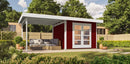 Weka Gartenhaus Marlo 126, 590x241, Schwedenrot