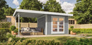 Weka Gartenhaus Marlo 126, 590x241, Carbongrau