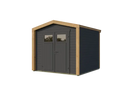 Weka Gartenhaus Killarney, 250x250, Anthrazit/Eiche hell lasiert