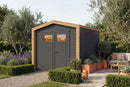 Weka Gartenhaus Killarney, 250x250, Anthrazit/Eiche hell lasiert