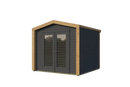 Weka Gartenhaus Killarney, 250x250, Anthrazit/Eiche hell lasiert