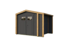 Weka Gartenhaus Killarney, 300x250, Anthrazit/Eiche hell lasiert