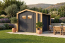 Weka Gartenhaus Killarney, 300x250, Anthrazit/Eiche hell lasiert