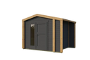 Weka Gartenhaus Killarney, 300x250, Anthrazit/Eiche hell lasiert