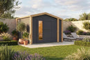 Weka Gartenhaus Killarney, 300x250, Anthrazit/Eiche hell lasiert