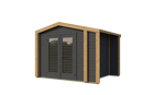 Weka Gartenhaus Killarney, 300x250, Anthrazit/Eiche hell lasiert