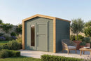 Weka Gartenhaus Killarney, 250x250, Grüngrau/Eiche hell lasiert