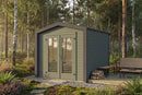 Weka Gartenhaus Killarney, 250x250, Grüngrau/Anthrazit