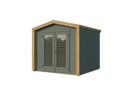 Weka Gartenhaus Killarney, 250x250, Grüngrau/Eiche hell lasiert