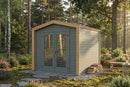 Weka Gartenhaus Killarney, 250x250, Grüngrau/Eiche hell lasiert